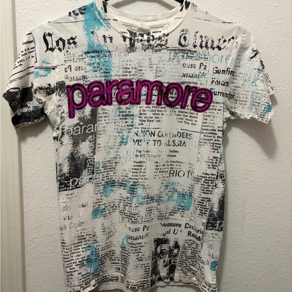 Paramore Newspaper Riot Graphic Tee